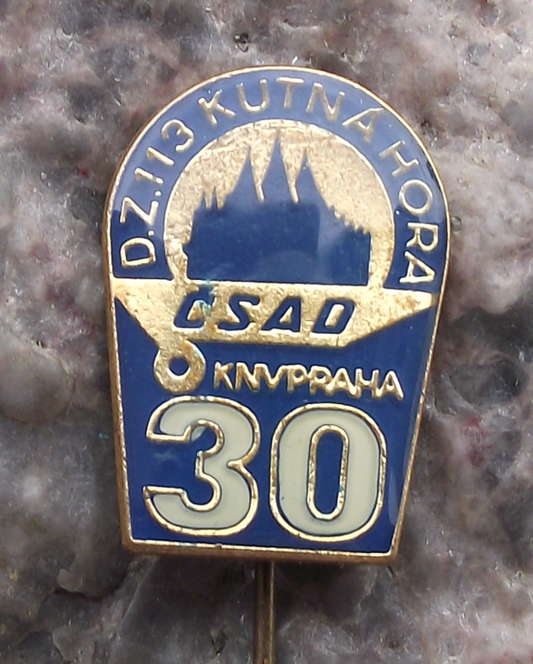 1979 CSAD Kutna Hora Czech Bus Firm 30th Anniversary Pin Badge