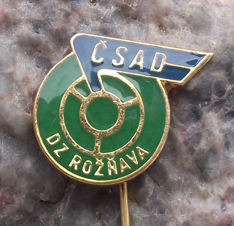 Vintage CSAD Roznava Czech Bus Company Mass Transport Pin Badge