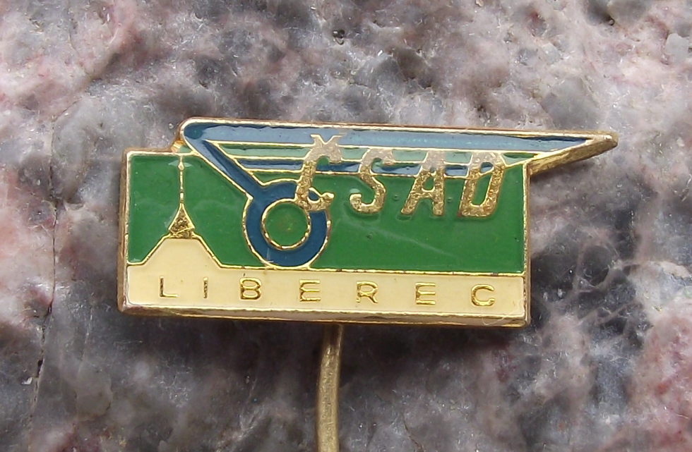 Vintage CSAD Liberec Czech Transport Bus Company Logo Pin Badge