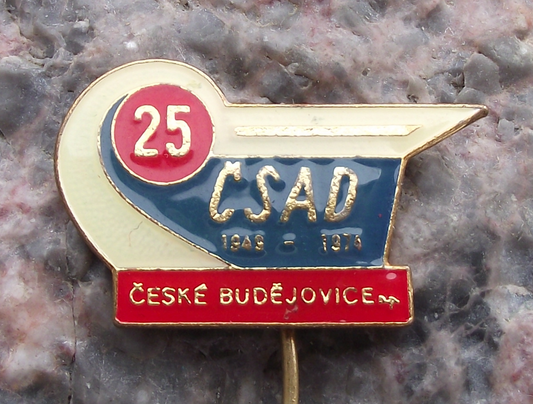 1974 CSAD Ceske Budejovice Bus Company 25th Anniversary Pin Badge