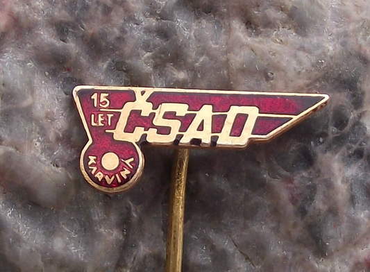 1964 CSAD Karvina Bus Company 15th Anniversary Pin Badge