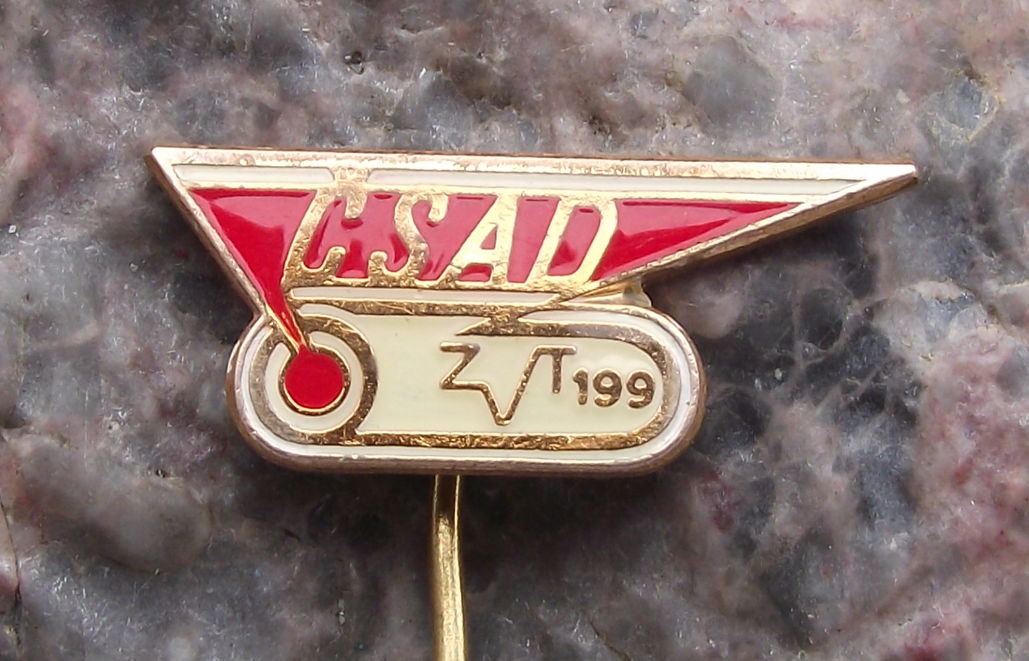 Vintage CSAD ZVT 199 Bus Company Technical Computer Department Pin Badge