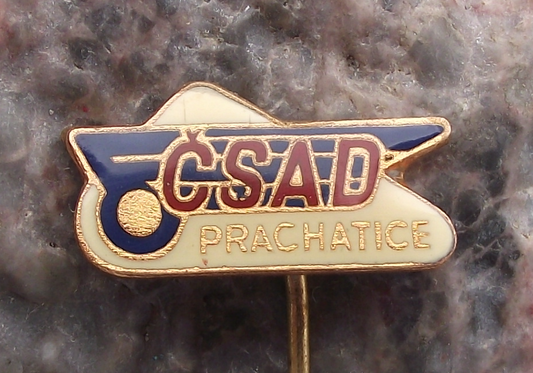Vintage CSAD Prachatice Czech Transport Bus Company Logo Pin Badge