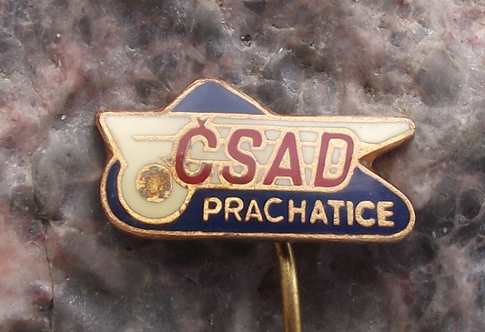 Vintage CSAD Prachatice Czech Transport Bus Company Logo Pin Badge