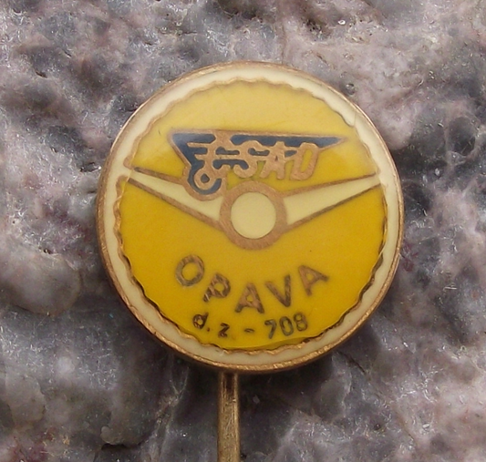 Vintage CSAD Opava Bus Public Mass Transport 708 Service Pin Badge