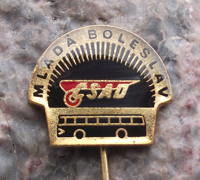Vintage CSAD Mlada Boleslav Czech Freight Truck and Bus Company Pin Badge