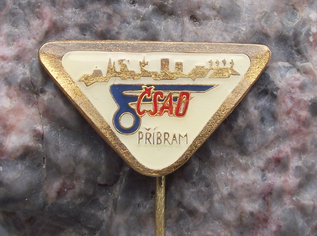 Vintage CSAD Pribram Czech Public Bus Company Pin Badge