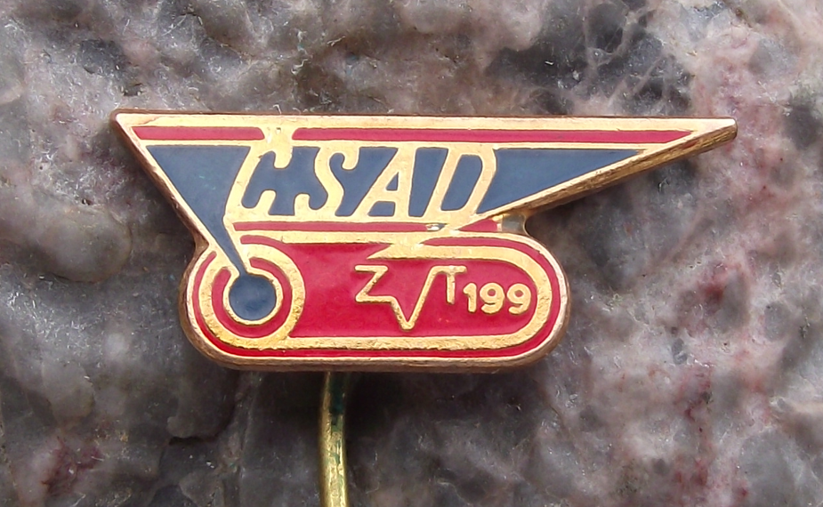 Vintage CSAD ZVT 199 Bus Company Technical Computer Department Pin Badge