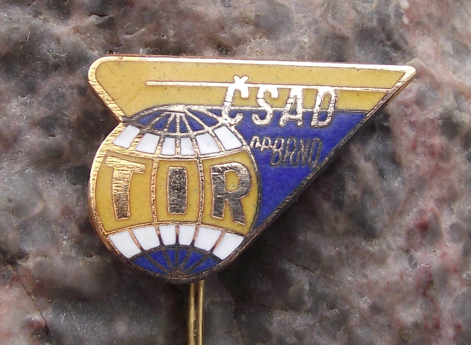 Vintage CSAD Brno N.P. Freight Cargo Transport Truck TIR Lorry Pin Badge