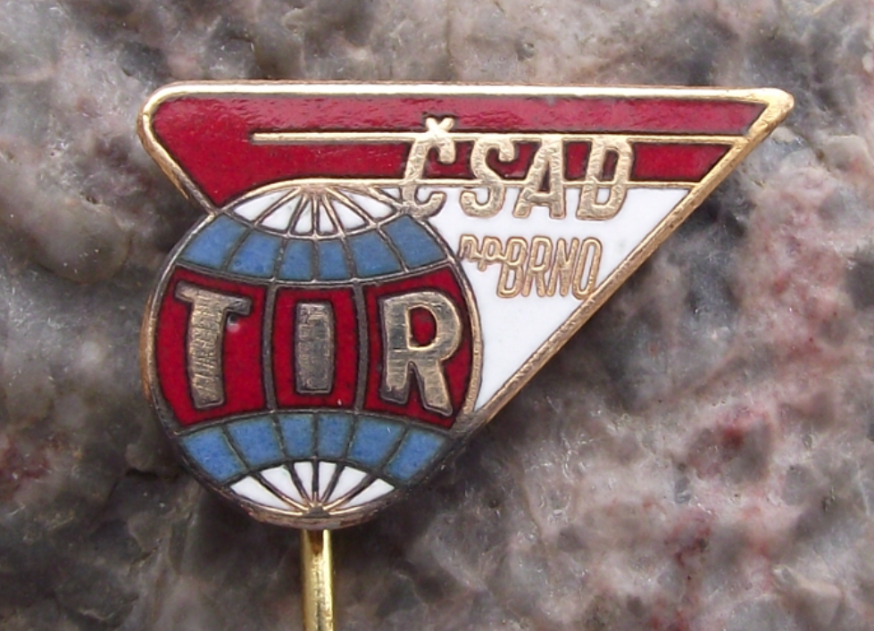 Vintage CSAD Brno N.P. Freight Cargo Transport Truck TIR Lorry Pin Badge
