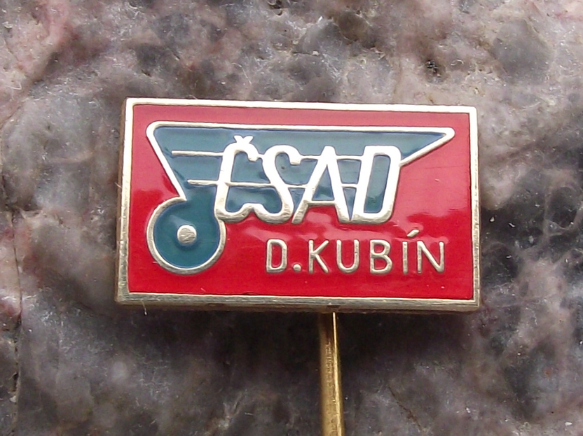 Vintage CSAD Dolný Kubín Bus Coach Service Czechoslovakia Pin Badge