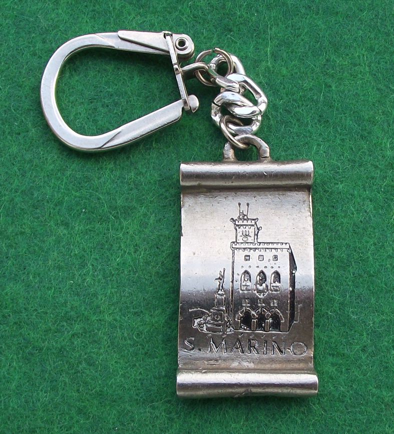 Vintage San Marino Public Palace Ceremonial Building Key Chain Keyring