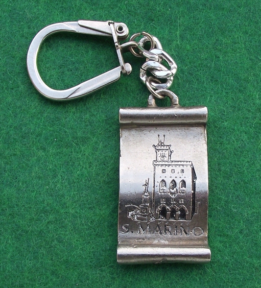 Vintage San Marino Public Palace Ceremonial Building Key Chain Keyring