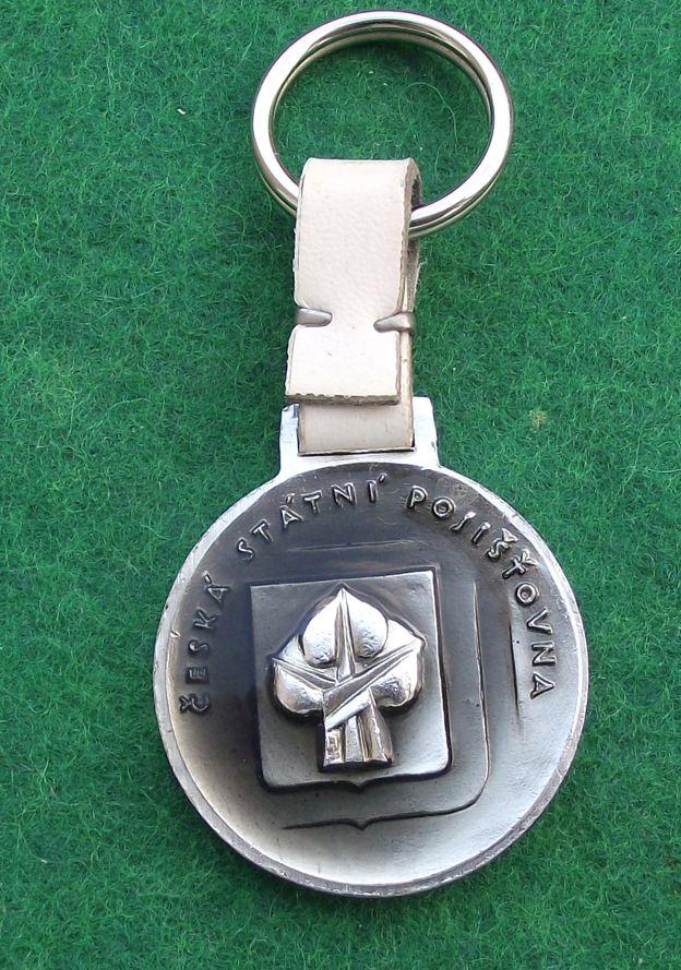 Vintage Czech State Broadcasting Radio Mast Logo Pozor Zakruta Keyring Keychain