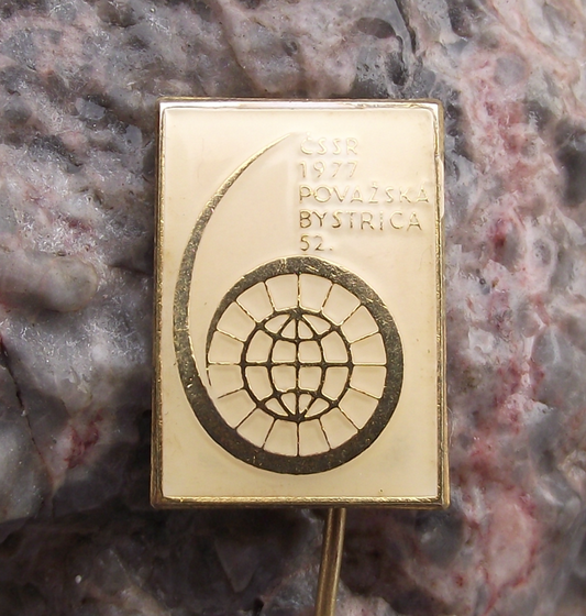 1977 ISDT International 6 Six Day Motorcycle Enduro Race CSSR Pin Badge