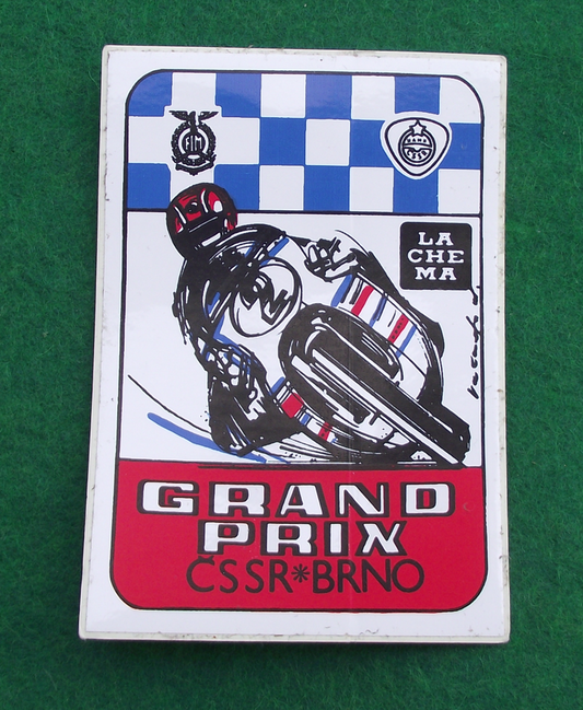 1980's FIM Grand Prix Czechoslovakia CSSR MotoGP Motorbike Sticker Decal