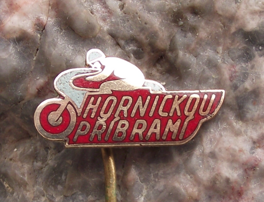Vintage Hornickou Pribram Czech GP Grand Prix Motorcycle Road Race Pin Badge