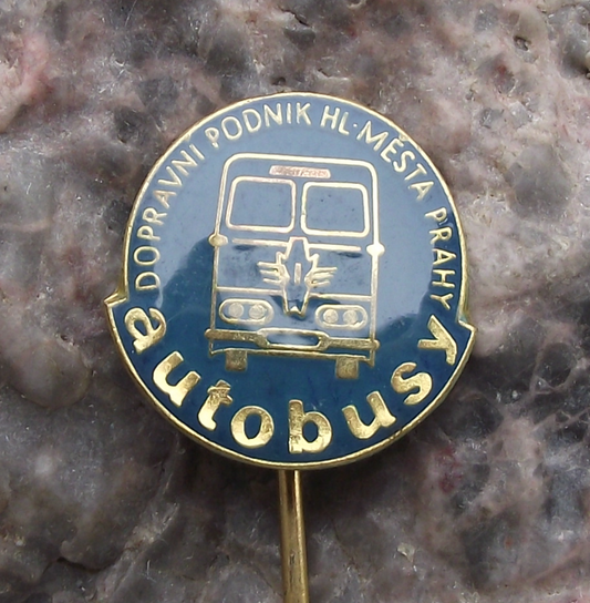 Vintage DPP Prague Transport Company Bus Services Pin Badge