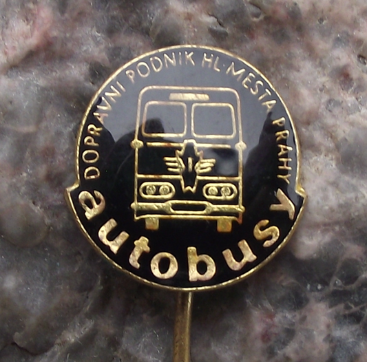 Vintage DPP Prague Transport Company Bus Services Pin Badge