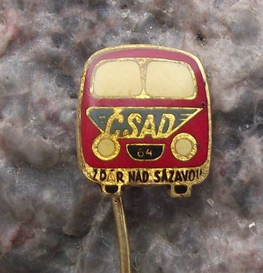 Vintage CSAD žďár nad sázavou Route 64 Bus Company Pin Badge
