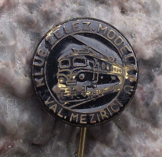 Vintage Czechoslovakia Model Train Club Valasske Mezirici Pin Badge