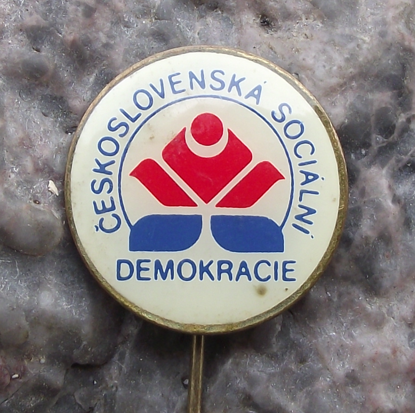 Vintage Czechoslovakia Social Democratic Party Political Pin Badge