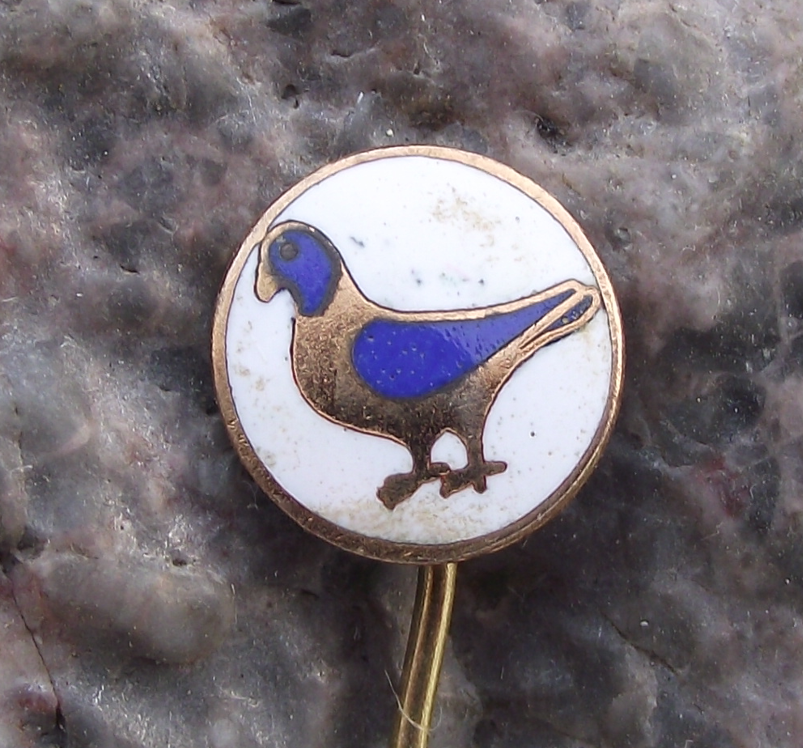Vintage Czechoslovakia Homing Pigeon Breeders Fanciers Bird Pin Badge
