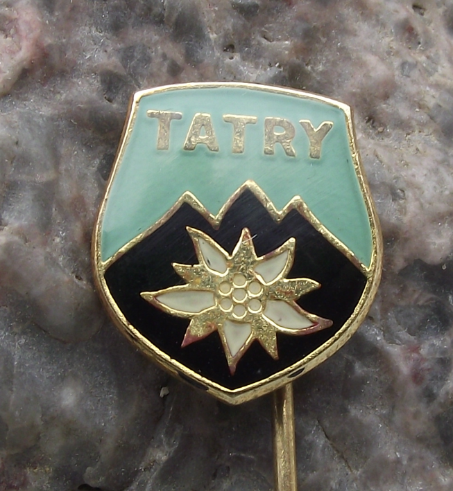 Vintage Vysoke Tatry High Tatra Mountains Edelweiss Czech National Park Pin Badge