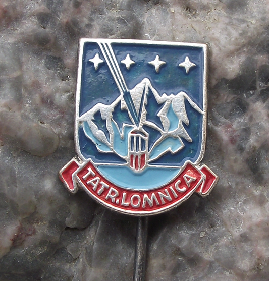 Vintage Tatranská Lomnica Cable Car Ski Resort High Tatra Mountains Pin Badge