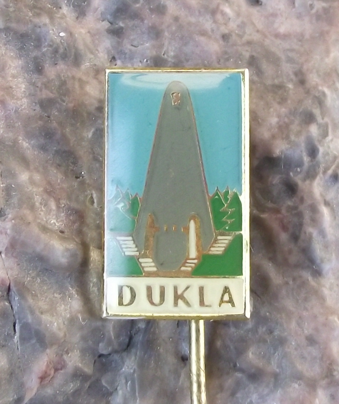 Vintage Monument to the Czechoslovak Army in Dukla Memorial Pin Badge