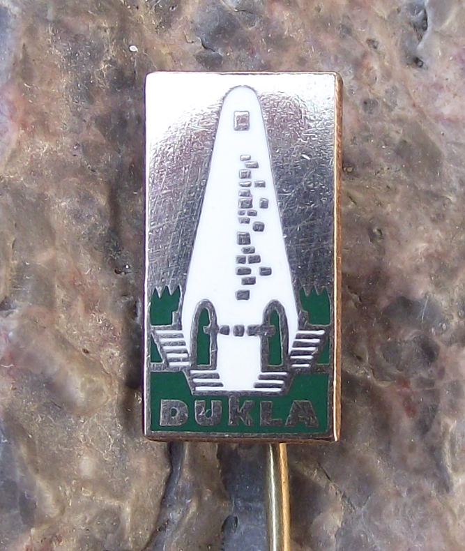 Vintage Monument to Czechoslovakia Soldiers WW2 Dukla Pass Pin Badge