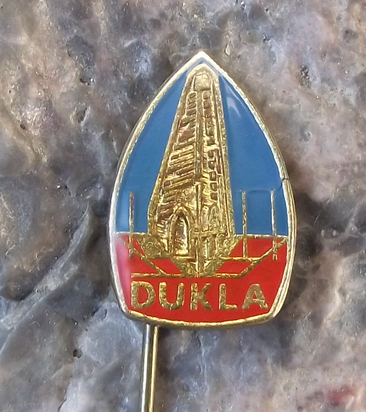 Vintage Memorial of the Czechoslovak Army in Dukla Monument Pin Badge