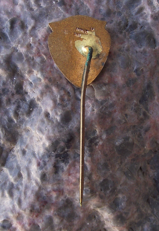 Vintage Sněžka Mountain Peak 1603m Krkonose Blue Flower Shield Pin Badge