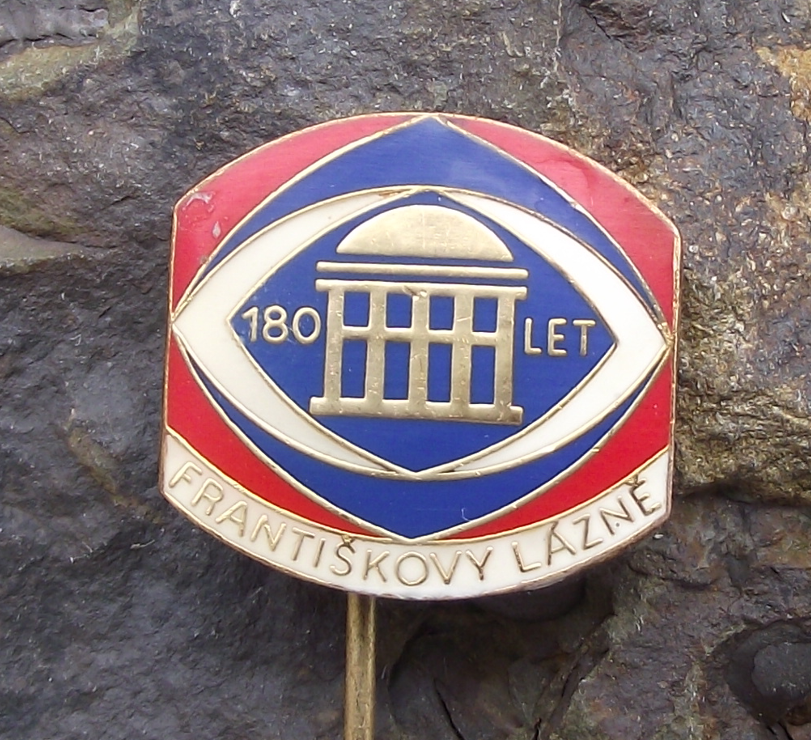 1973 Františkovy Lázně Natural Spring Resort 180th Anniversary Pin Badge