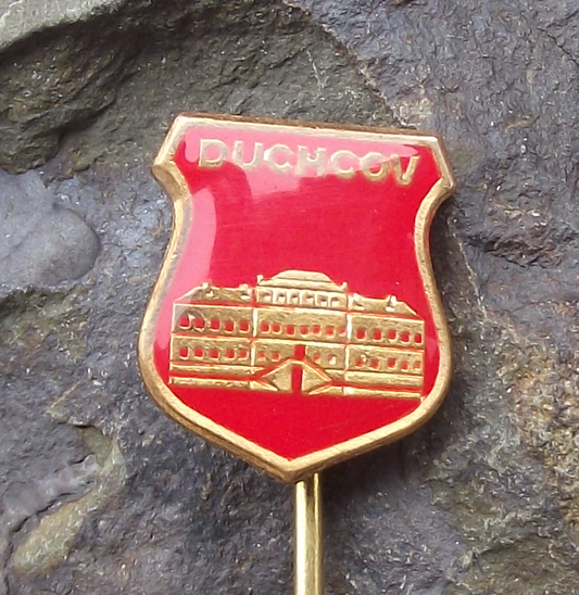 Vintage Duchcov Castle Palace Chateau Tourist Souvenir Pin Badge