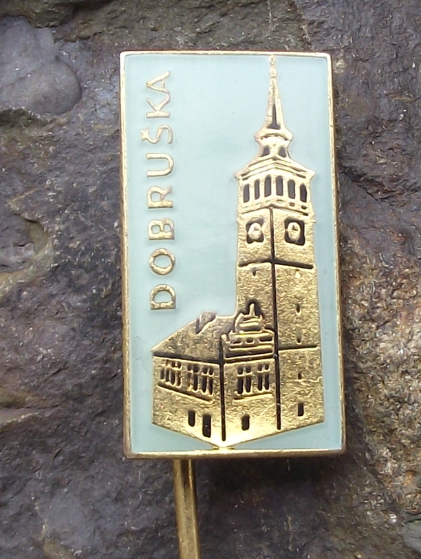 Vintage Dobruška Town Square F. L. Věka Square Market Place Pin Badge