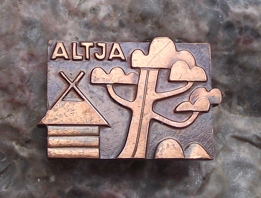 Vintage Altja Estonia Lahemaa National Park Tourist Souvenir Pin Badge