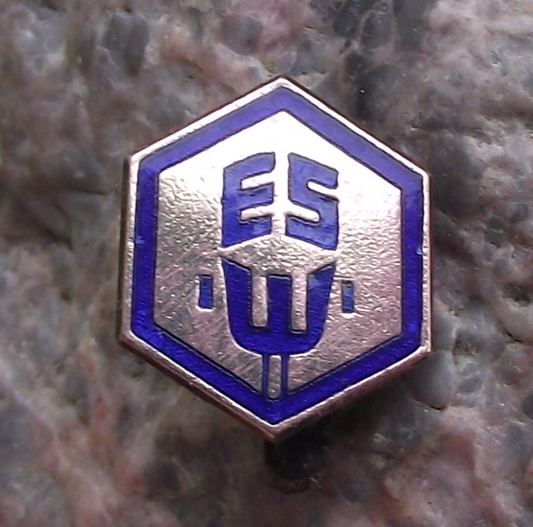 Vintage VEB Edelstahlwerk Freital DDR GDR Steel Works Pin Badge