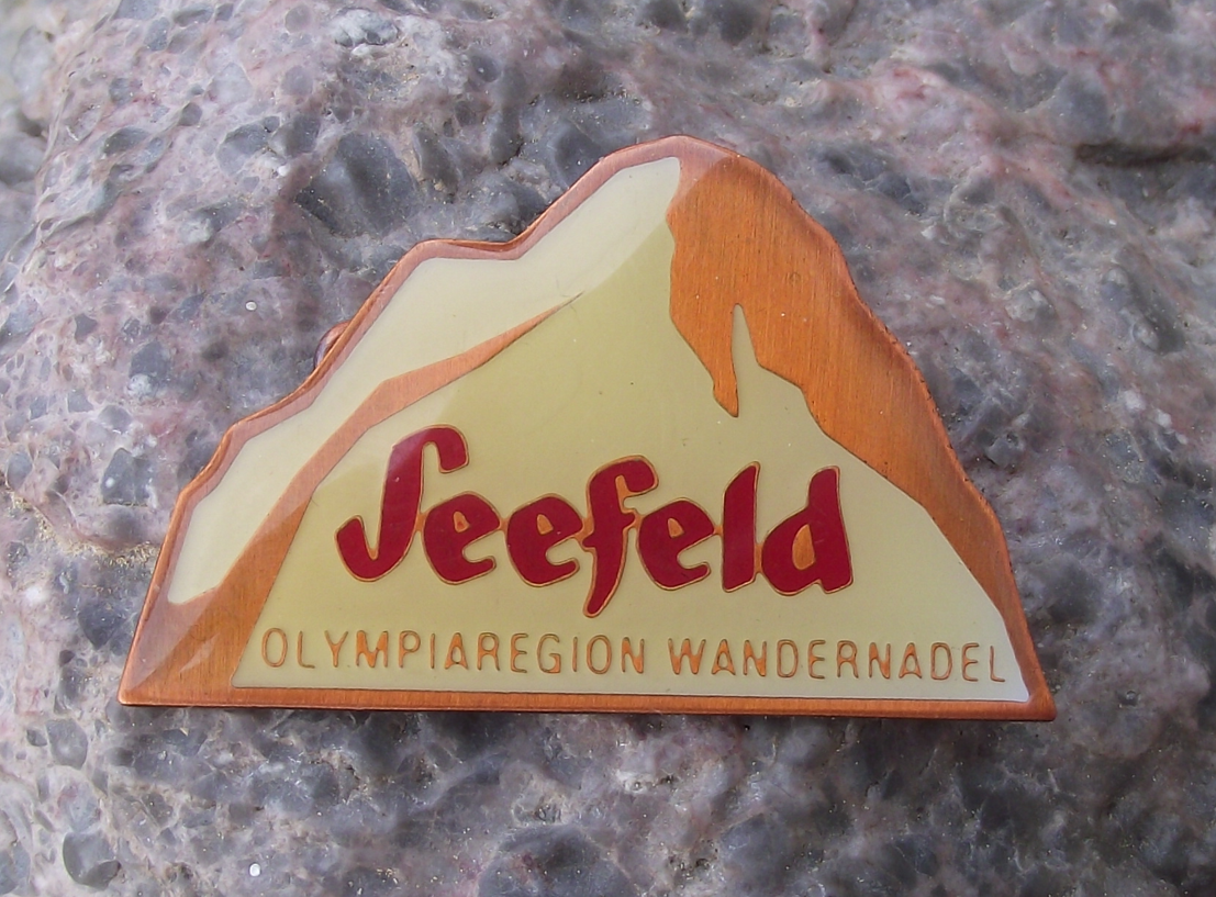 Vintage Seefeld Wandernadel Tirol Austria Mountain Peak Hiking Pin Badge