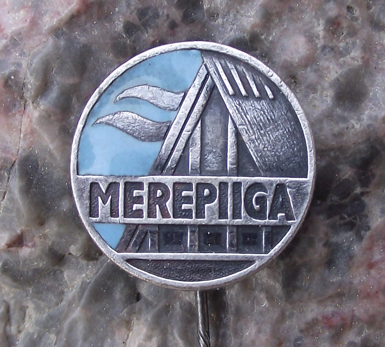 Vintage Estonia Kohvik Merepiiga Mermaid Cafe Pin Badge