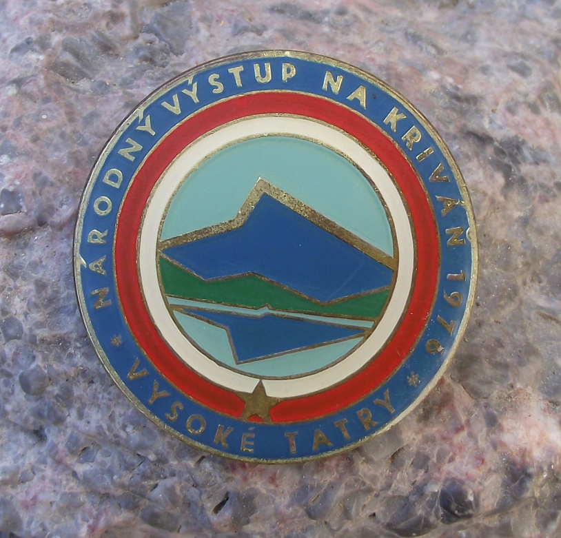 1976 Slovakia National Ascent of Krivan Mountain Climbing Pin Badge