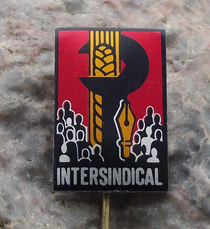 Vintage Intersindical Portugal Trade Union CGTP Pin Badge