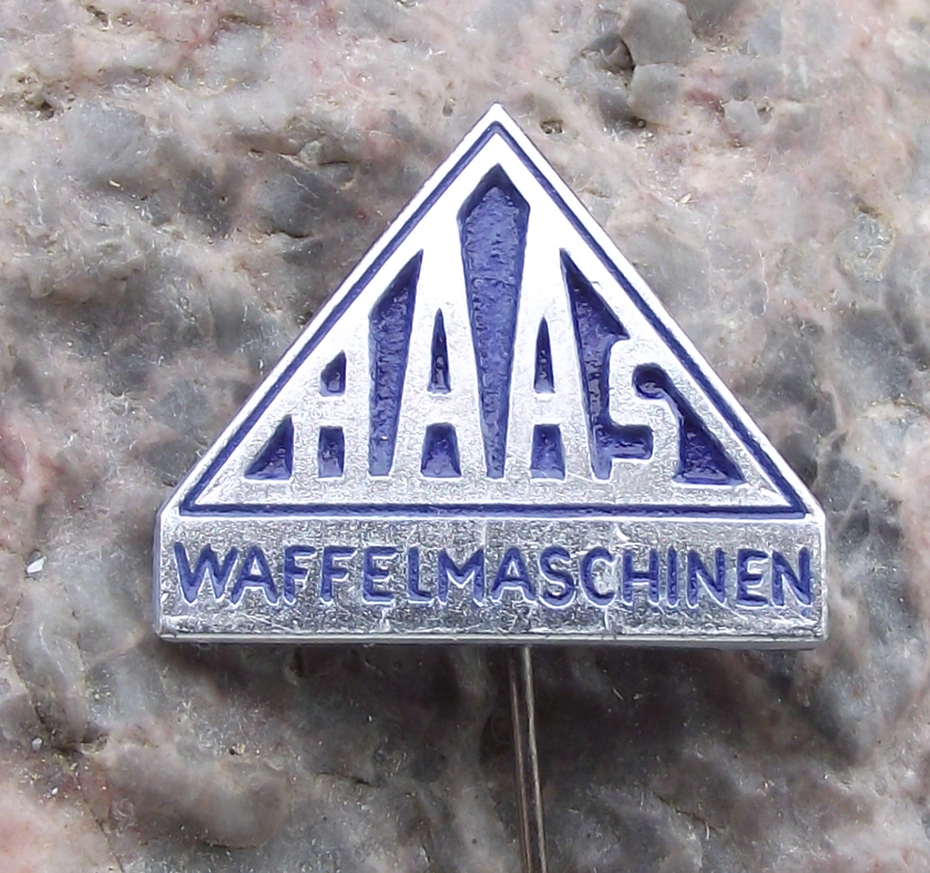 Vintage FHW Franz Haas Waffelmaschinen GmbH Wafer Machines Pin Badge