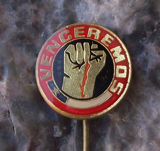 Vintage Chile Socialist Movement Venceremos Salvador Allende Pin Badge