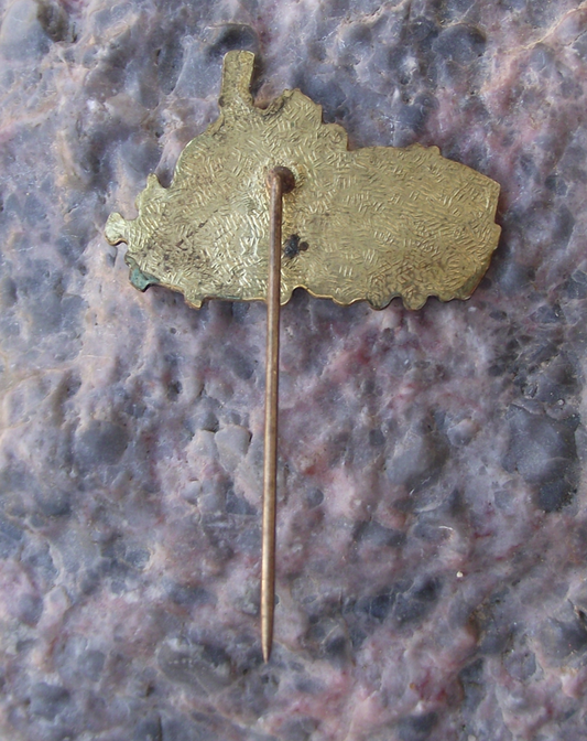 Vintage Czechoslovakia Black Steam Train Railway Locomotive Pin Badge