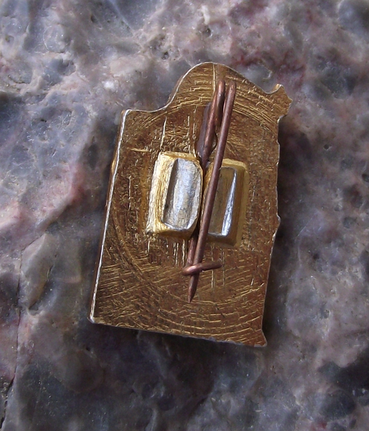 Vintage Moscow Kremlin Flag of Soviet Union Vodovzvodnaya Tower Pin Badge