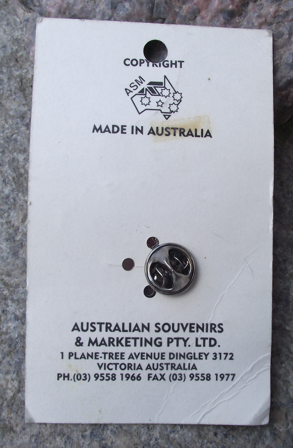 Vintage Carlton Football Club Australian rules Football Card and Pin Badge