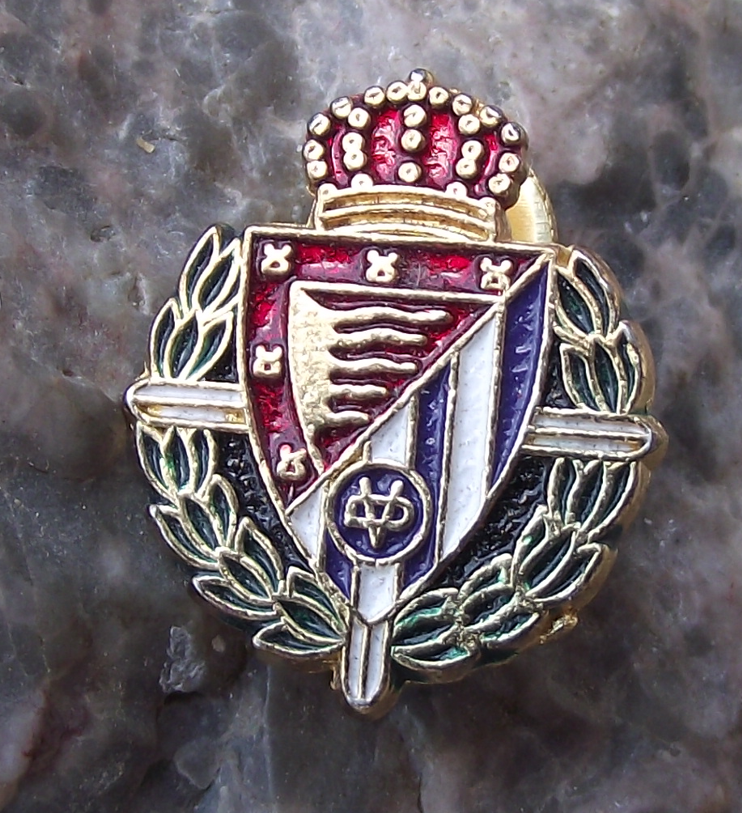 Vintage Real Valladolid Spanish Spain Football Club Crest Jacket Buttonhole