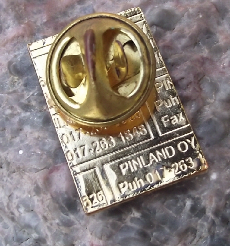 Vintage Finnish Mining Company Outokumpu Copper Nordic Gold Finland Pin Badge