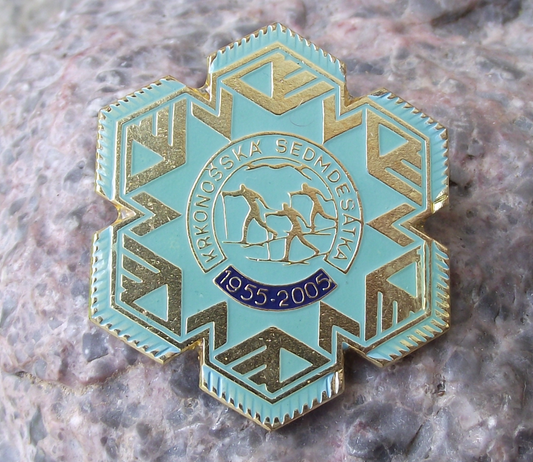 2005 Krkonošská sedmdesátka 70km Mountain Cross-country Skiing Krkonoše Pin Badge